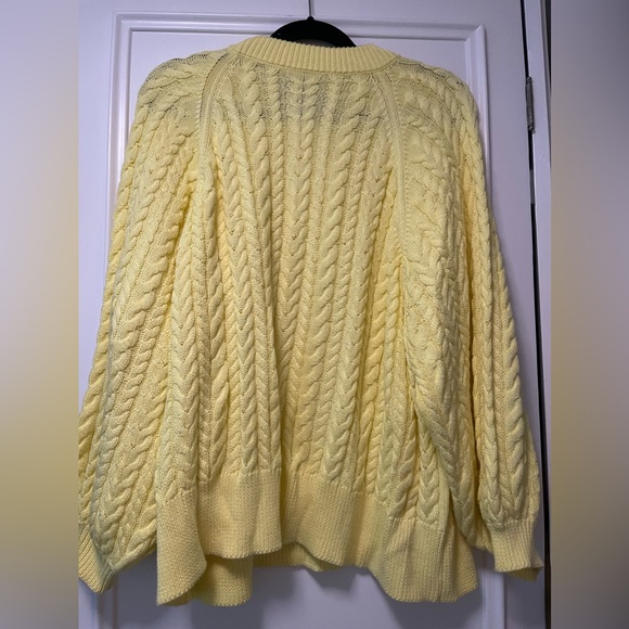 I Love Mr Mittens Yellow Cable Knit Sweater Size XS/S - Picture 3 of 5